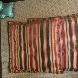 Set of TWO GORGEOUS Large High Quality Striped Pillow Covers
